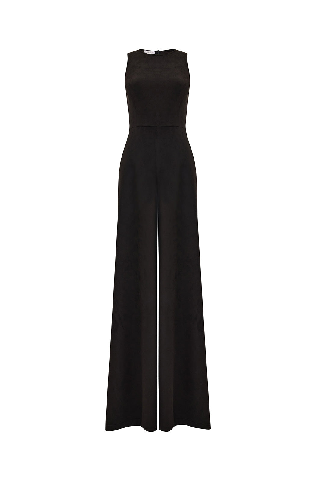 TRAFALGAR - Black Vegan Suede Jumpsuit