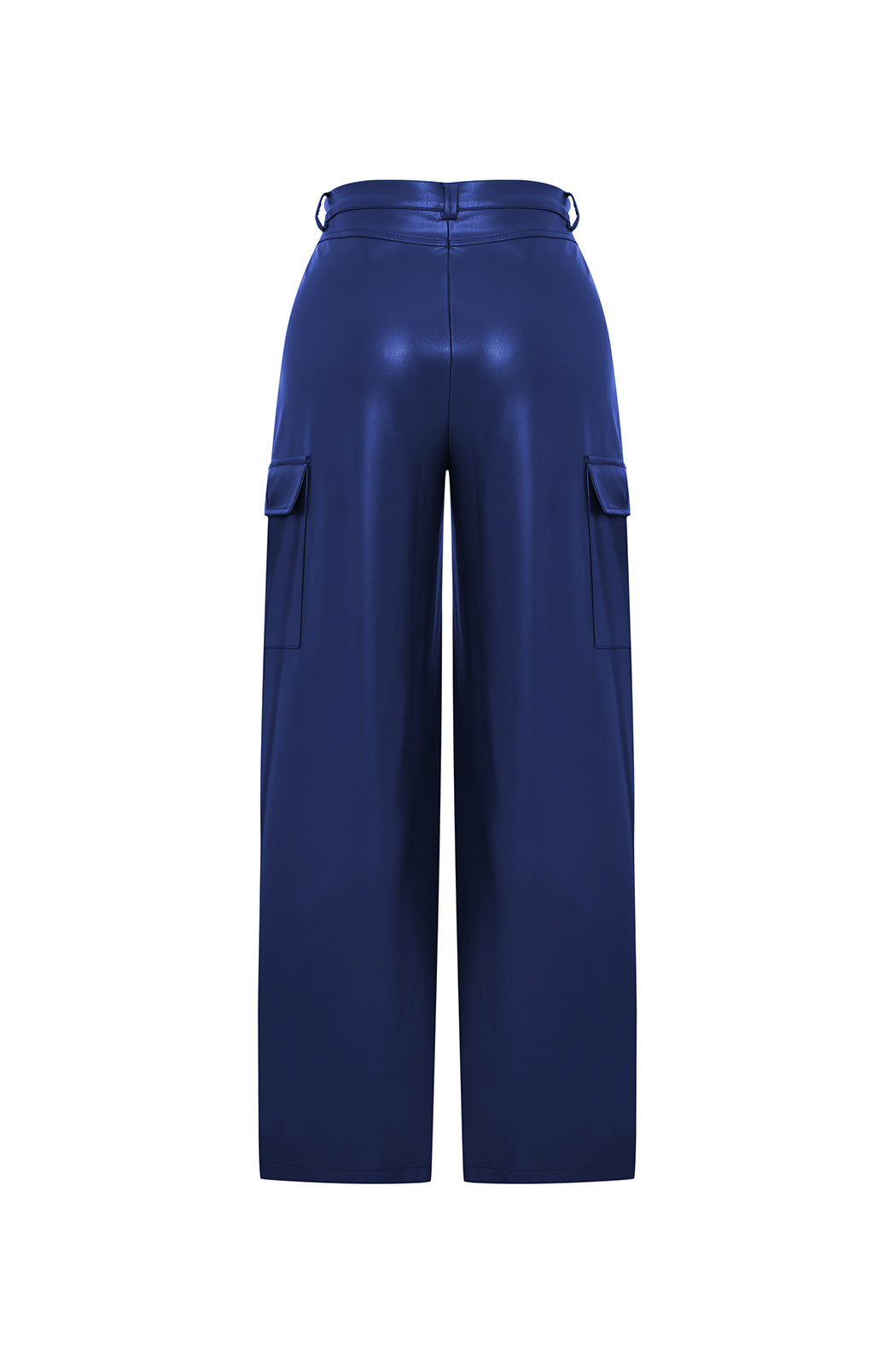 SOHO - Midnight Blue Vegan Leather Cargo Trousers