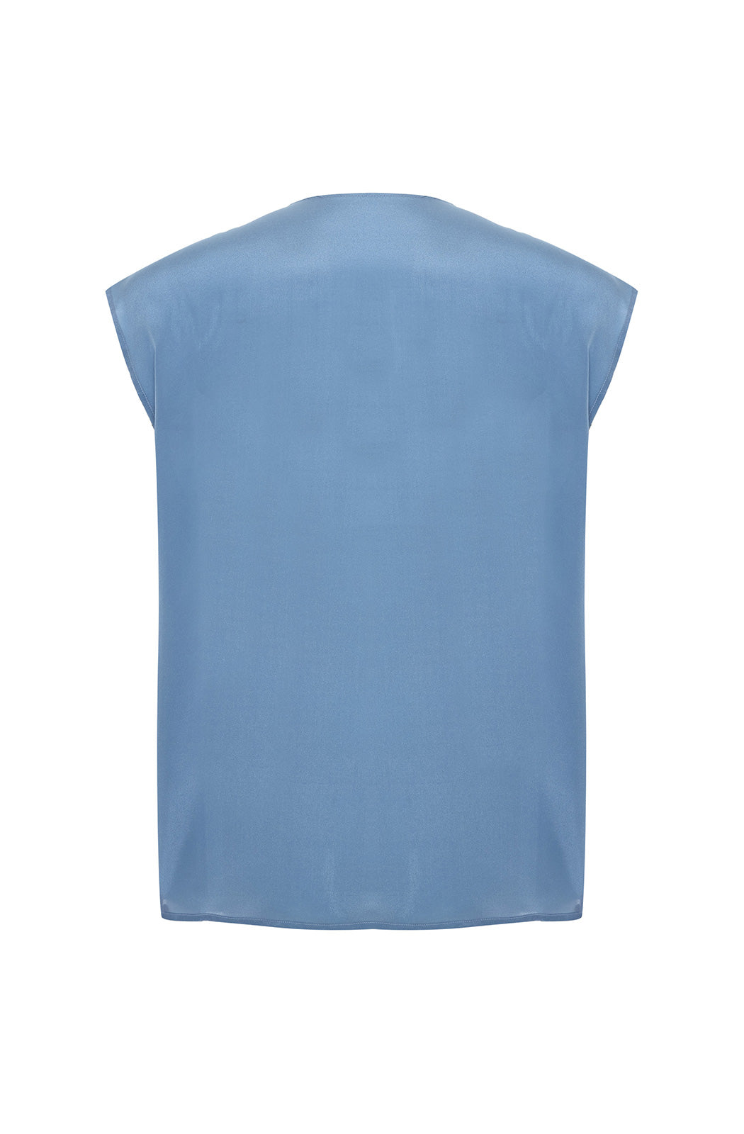 MOSHE X LANIL DESIGN - Sky Blue Silk Sleeveless Shirt