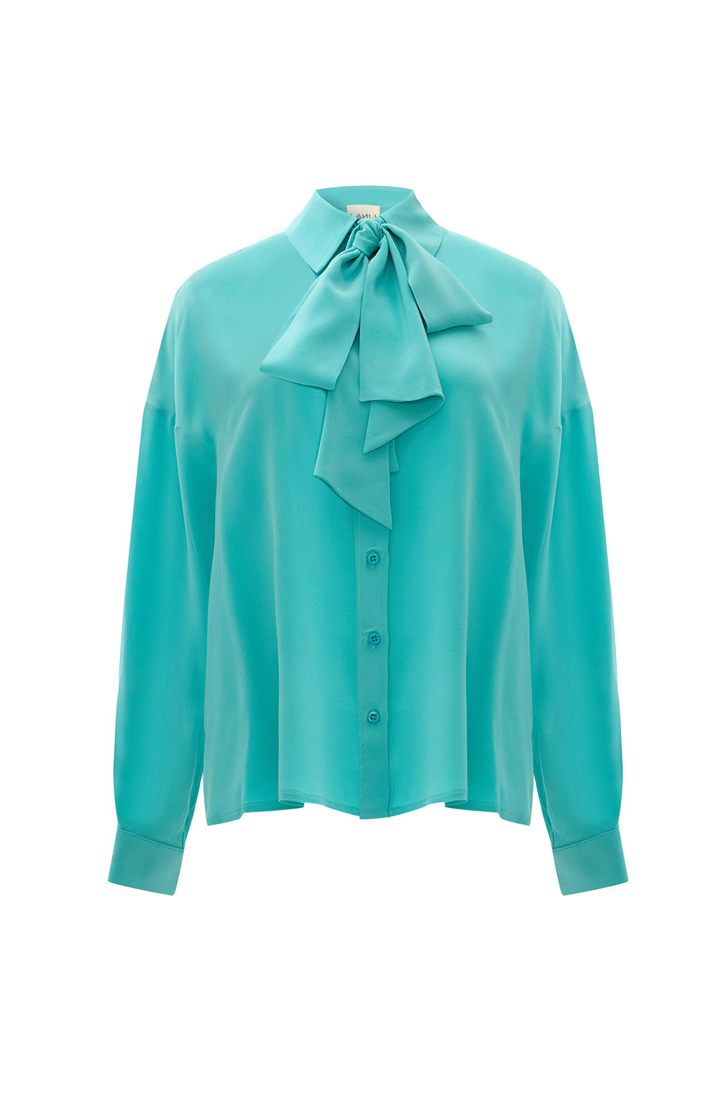 BLOOMSBURY - Turquoise Silk Shirt