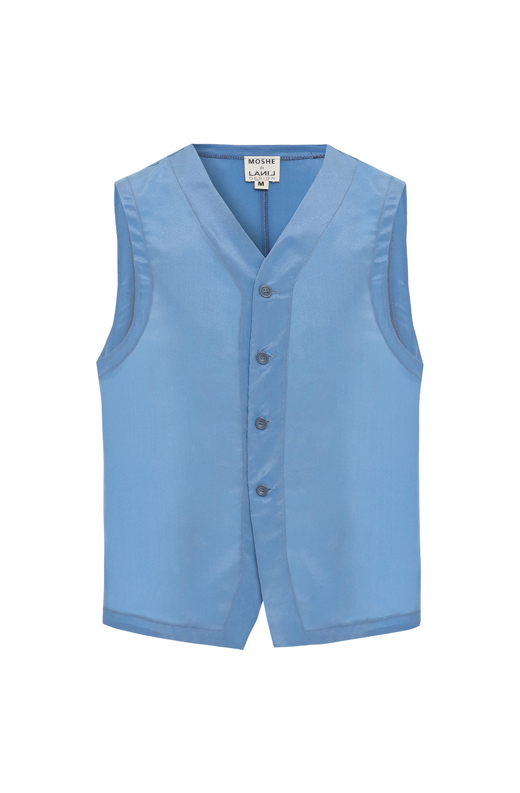 MOSHE X LANIL DESIGN - Sky Blue Silk Vest
