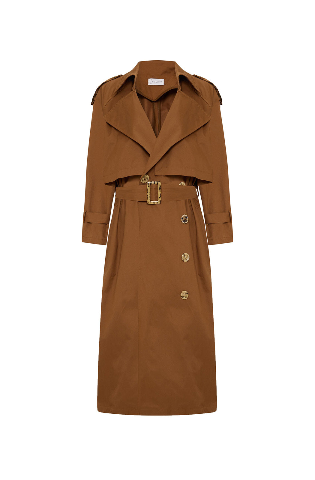 VELORIA - Camel Belted Trench Coat