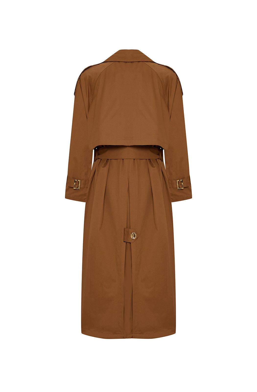 VELORIA - Camel Belted Trench Coat