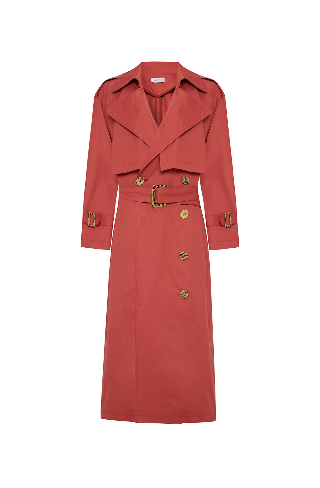 VELORIA - Cinnamon Belted Trench Coat