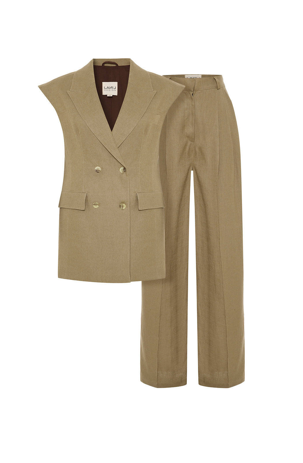 ETHERIA Linen Set - Khaki
