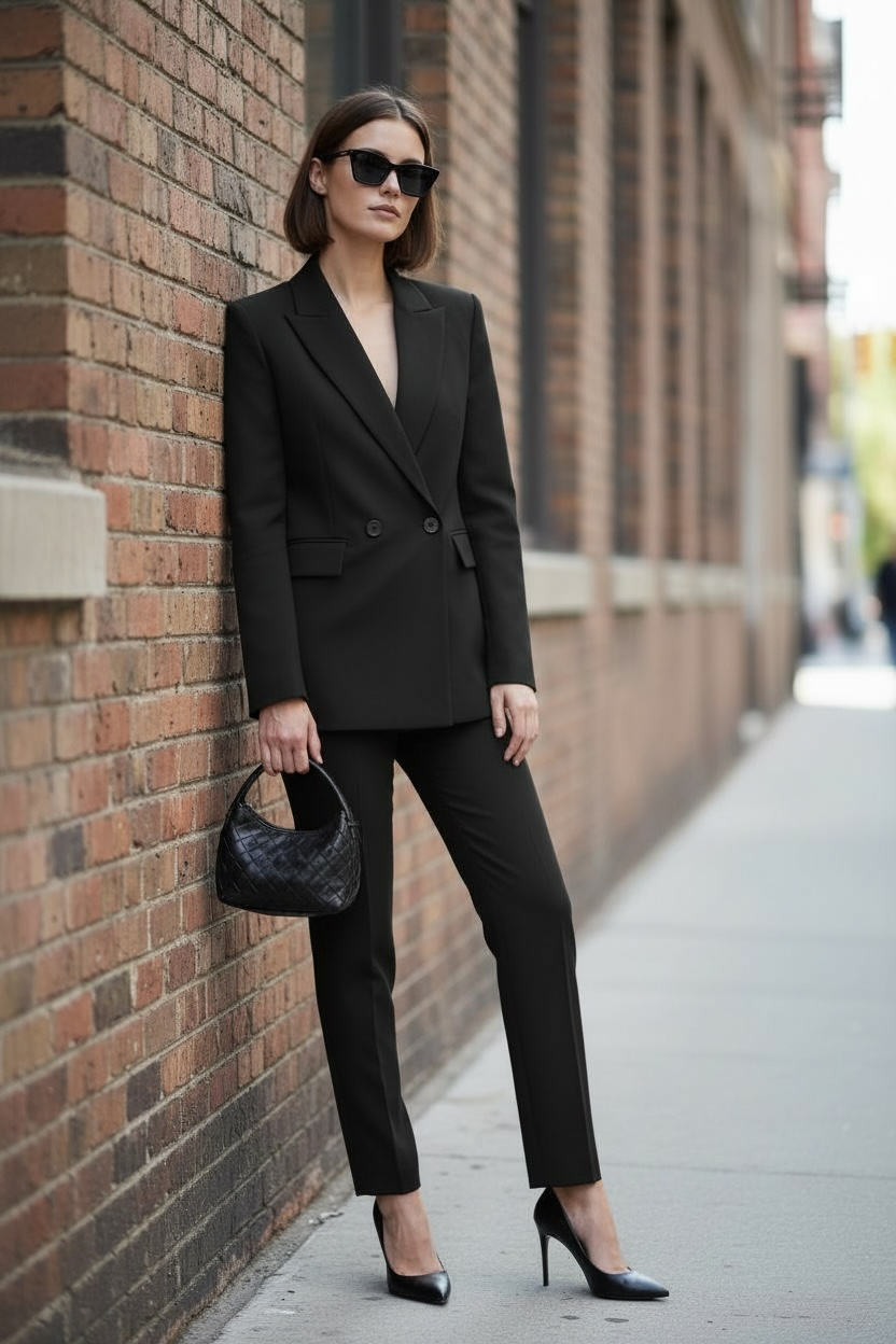 Quiet Luxury - Black Jacket and Trousers