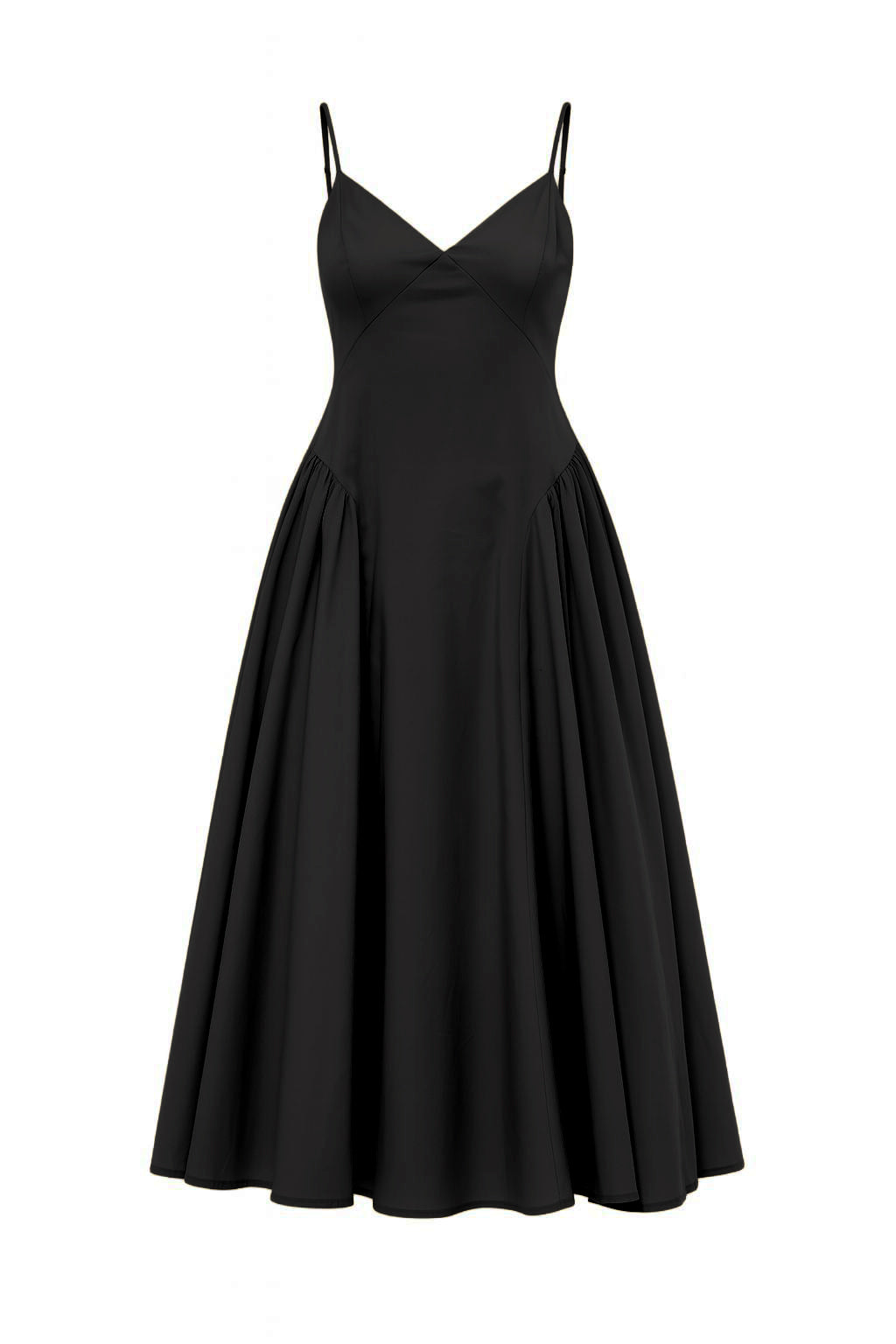 VELORIA - Poplin Charm Black Dress