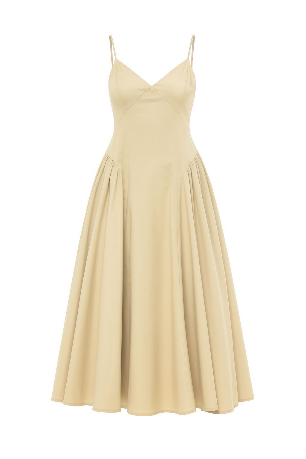 VELORIA - Poplin Charm Cream Dress