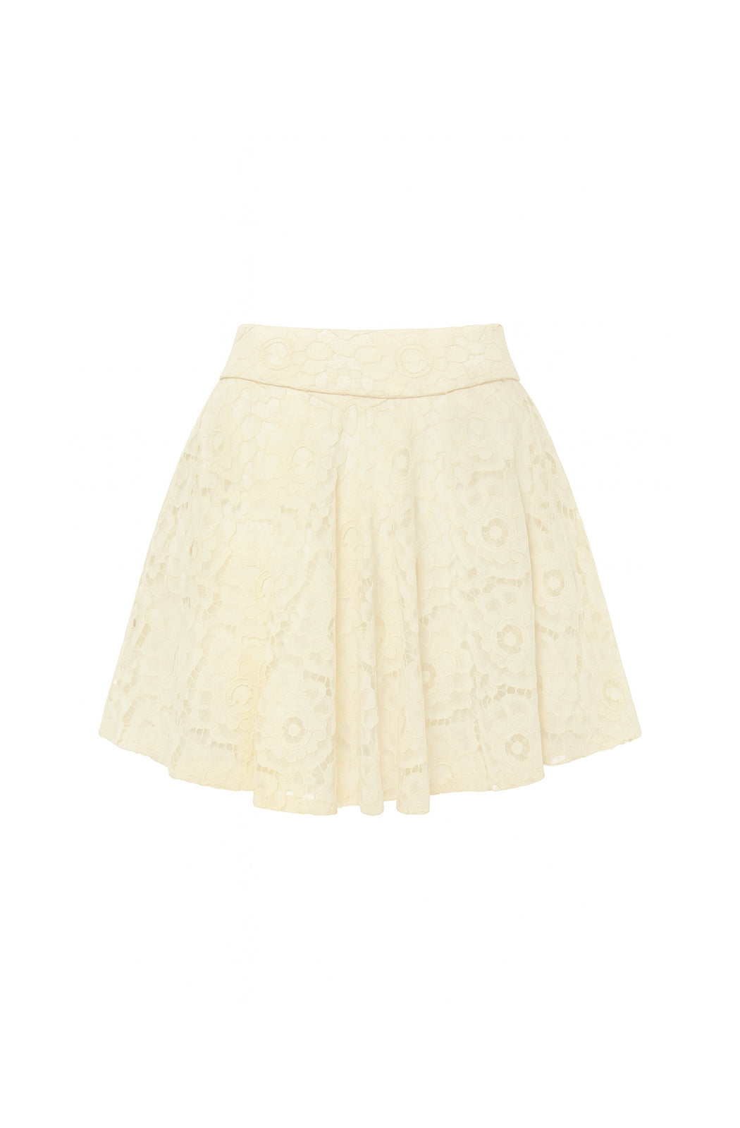 VELORIA - Lace Cream Skirt