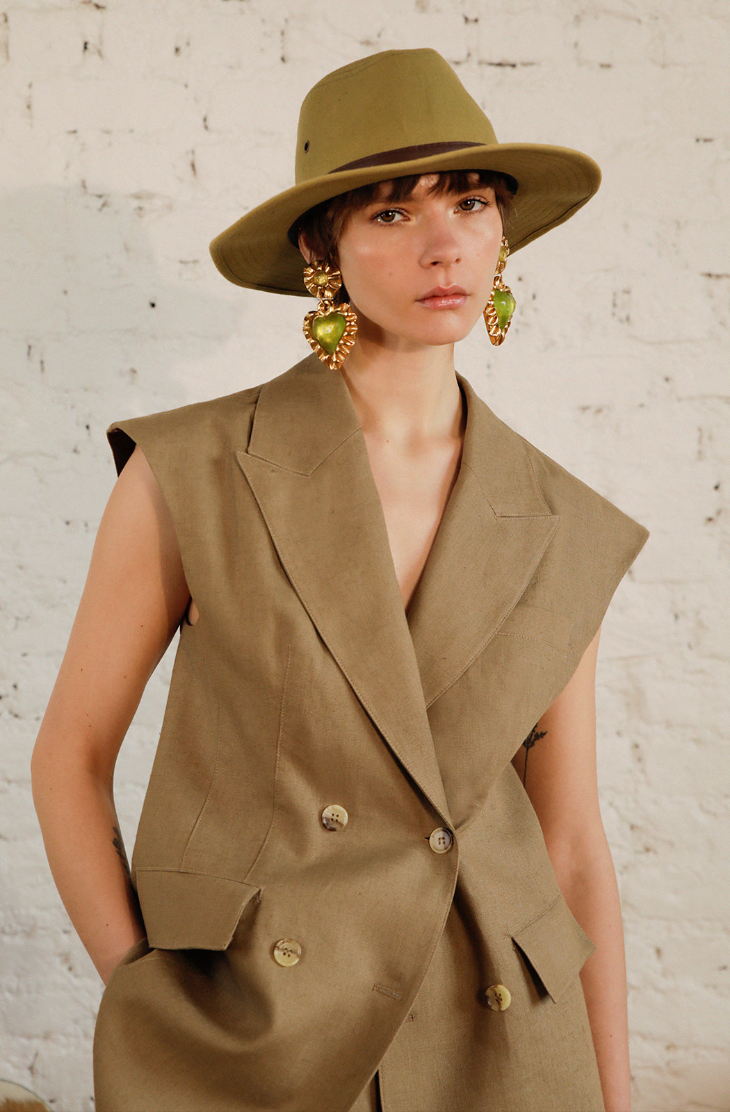 ETHERIA Linen Set - Khaki
