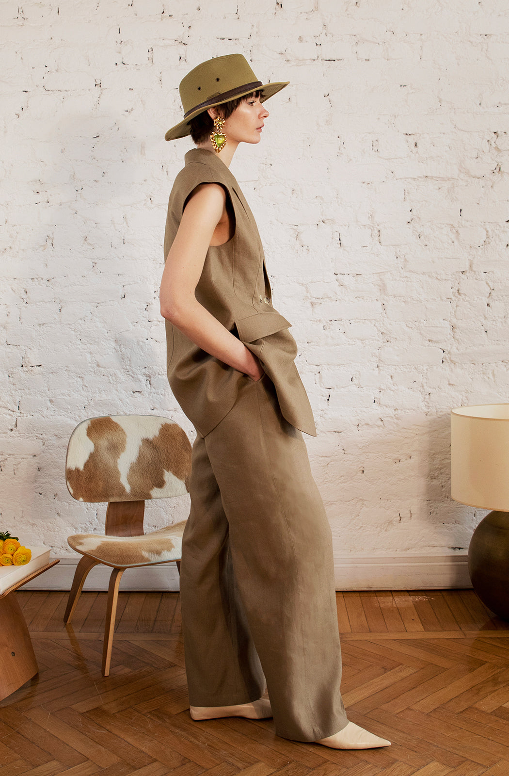 ETHERIA Linen Set - Khaki
