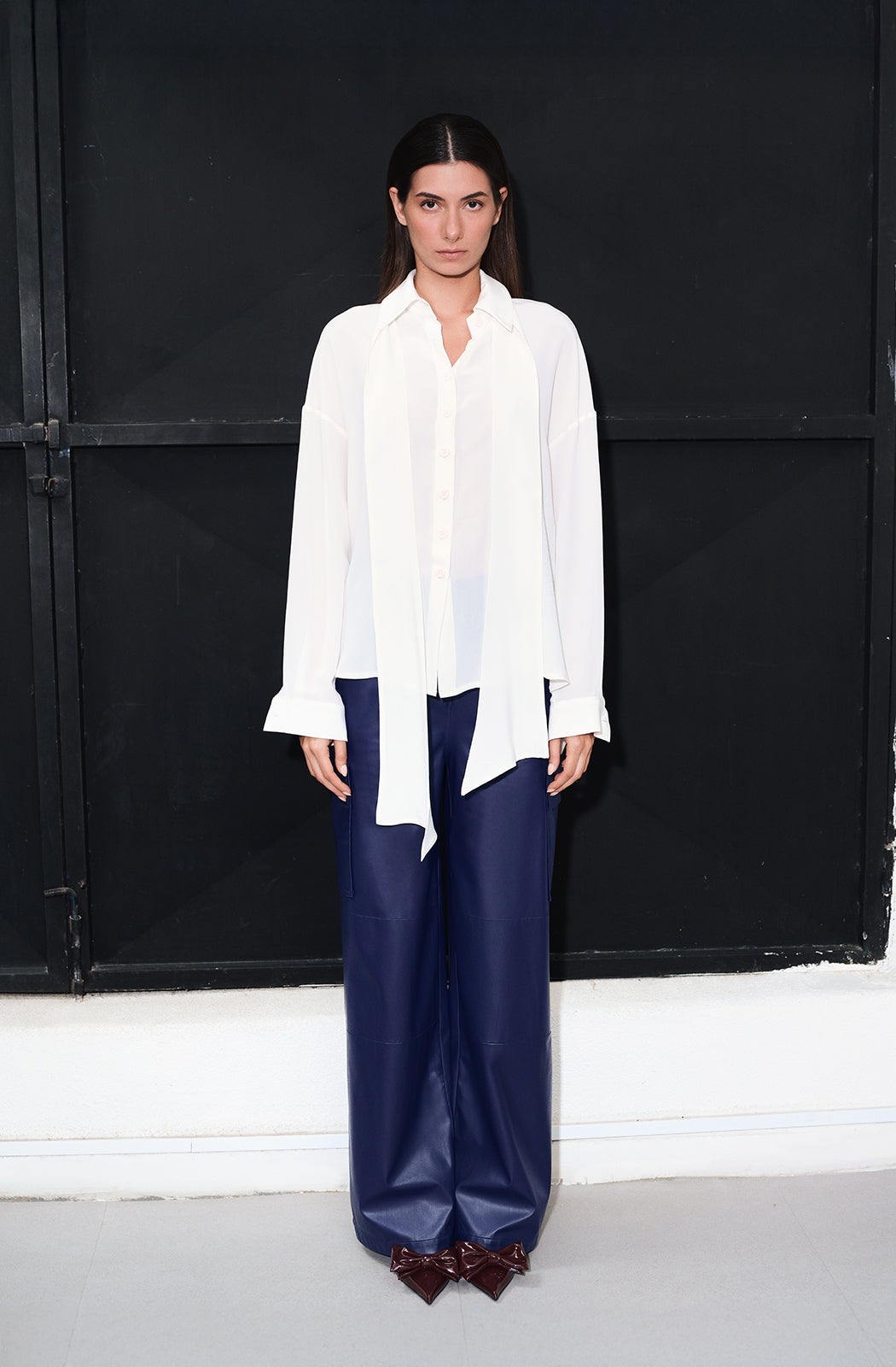 SOHO - Midnight Blue Vegan Leather Cargo Trousers